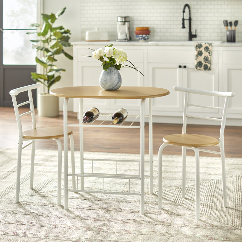 Volmer 3 - Piece Bistro Dining Set, White