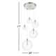 Jensi 5 Light Metal Dimmable Tiered Chandelier