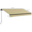 Auvent de patio rétractable 10 pi x 8 pi, parasol avec tissu 280 g / m², manivelle manuelle, structure en aluminium, beige pour terrasse, balcon, auvent rétractable de jardin,