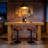 39.37'' Counter Height Pub Table With Wooden X-shaped  Frame