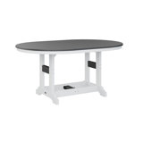 Berlin Gardens Garden Classic Regular Top With White Base 64″ Oblong Table