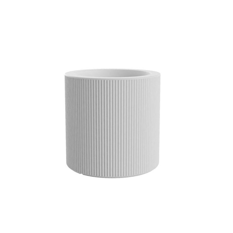 Gatsby Resin Pot Planter, White, 15.75" H x 15.75" W x 15.75" D