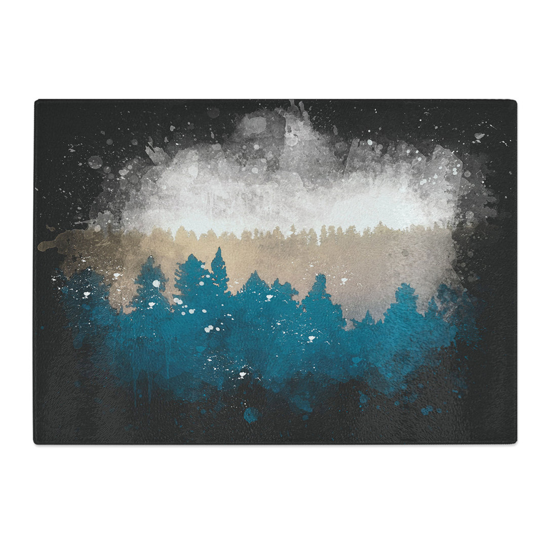 Tempered Glass the Forest at Sunset Chopping Board