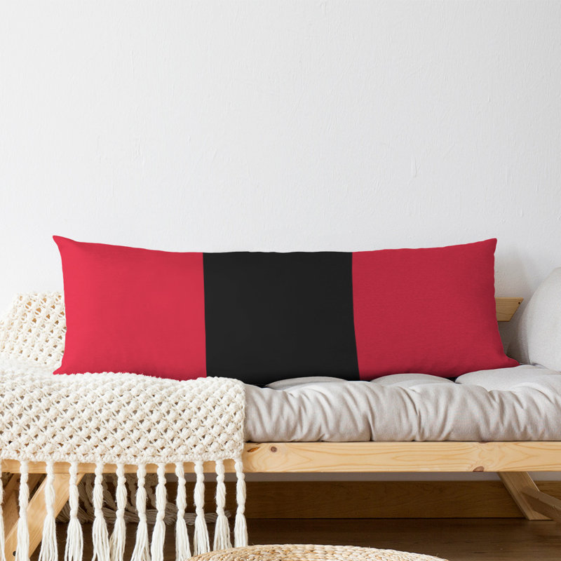 Oreiller de corps en polyester / polyester Arizona Football Stripes, Rouge / noir / rouge, Pittsburgh 