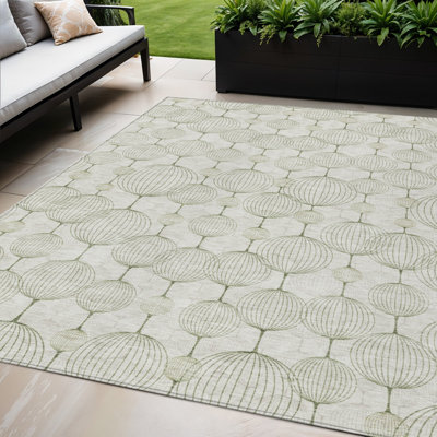 Tapis d'intérieur lavable géométrique beige 5 pi x 8 pi