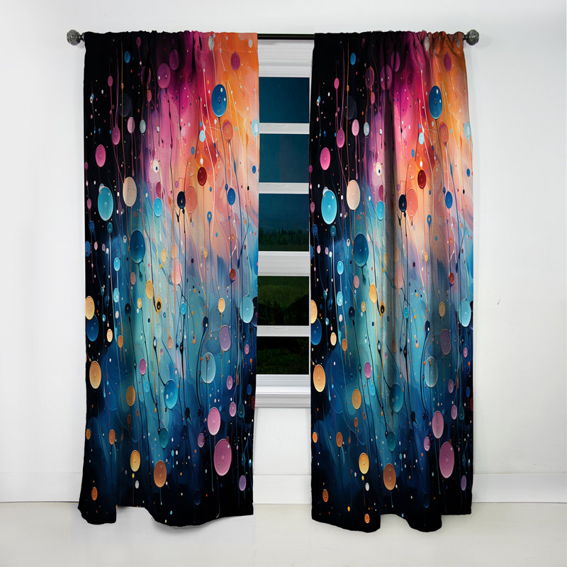 Luxton - Rideau Pop Art - Rideau occultant abstrait - 1 panneau, L 52 po x L 95 po