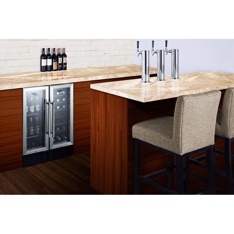 Summit Appliance Single Zone 11.88'' 21 Bottle Wine Refrigerator with Reversible Door