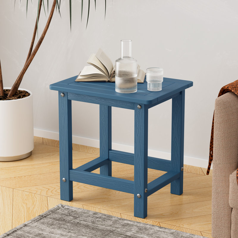 Table d'appoint d'extérieur résistante aux intempéries pour l'extérieur, Bleu très foncé