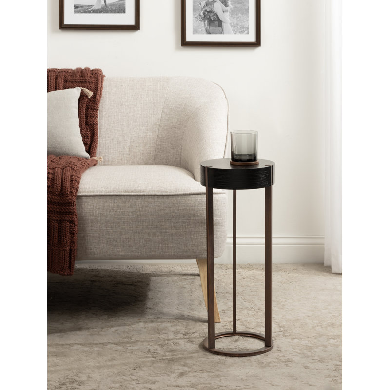 Round Wooden Drink Table