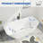 59" L x 28" W Single-Slipper Rectangle Freestanding Soaking Acrylic Bathtub with Chrome Drain