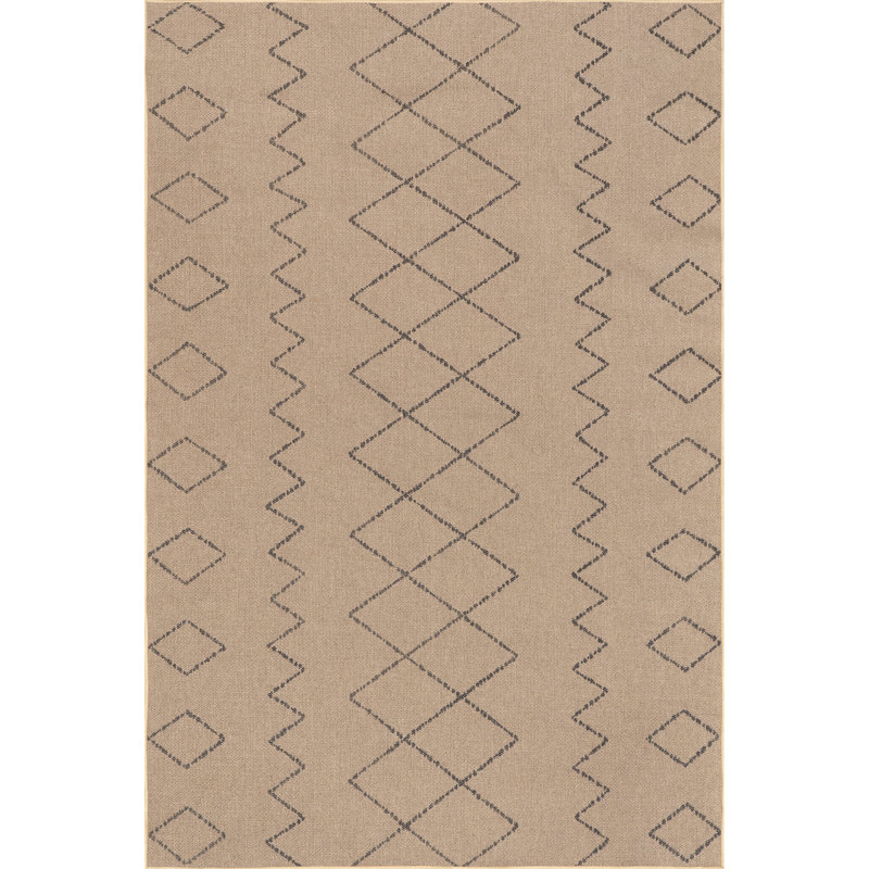 Tapis lavable à la machine à motif géométrique SuperiorWash Easy-Jute, Rectangle 9 pi x 12 pi