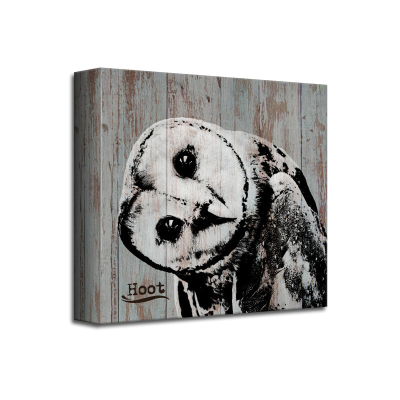 «Hoot» par Olivia Rose - impression sur toile tendue, H 20 po x l 20 po x 1,5 po