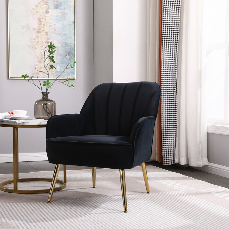 Fauteuil en velours de sherpa pour salon, chambre, bureau, facile à assembler, Noir