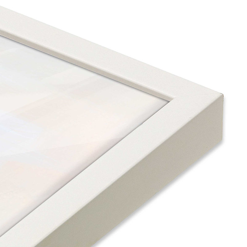Impression Dawn's Soft Light II, H 21,5 po x l 21,5 po, Cadre ouvert à coins ouverts, blanc opaque