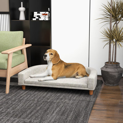Chien, coussin en mousse épaisse, housse lavable, surélevé pour un nettoyage facile - canapé avec pieds stables pour grands chiens