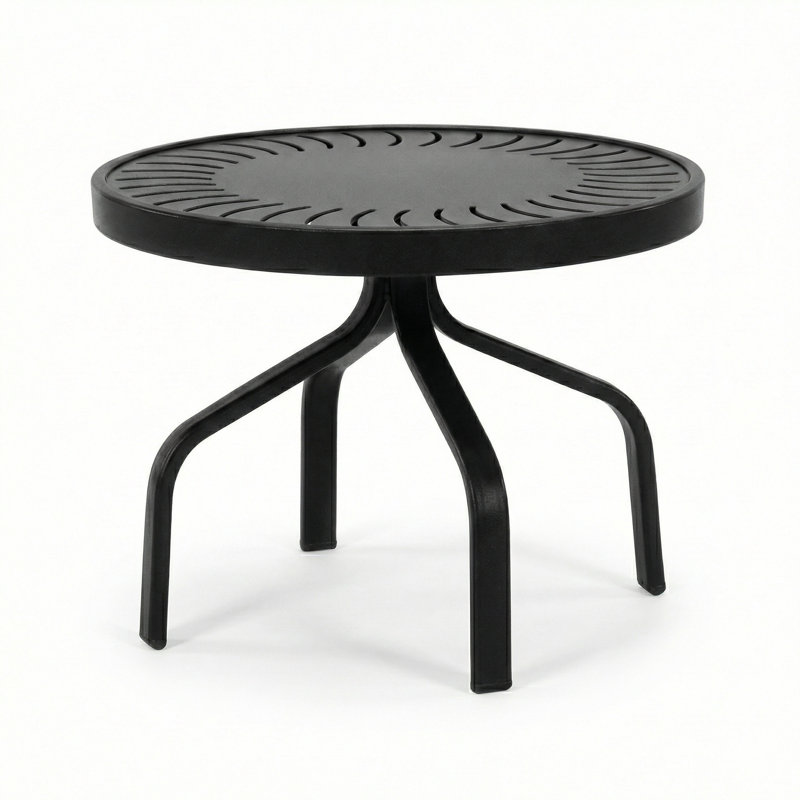 Table d'appoint ronde 18 po Windward, Noir mat