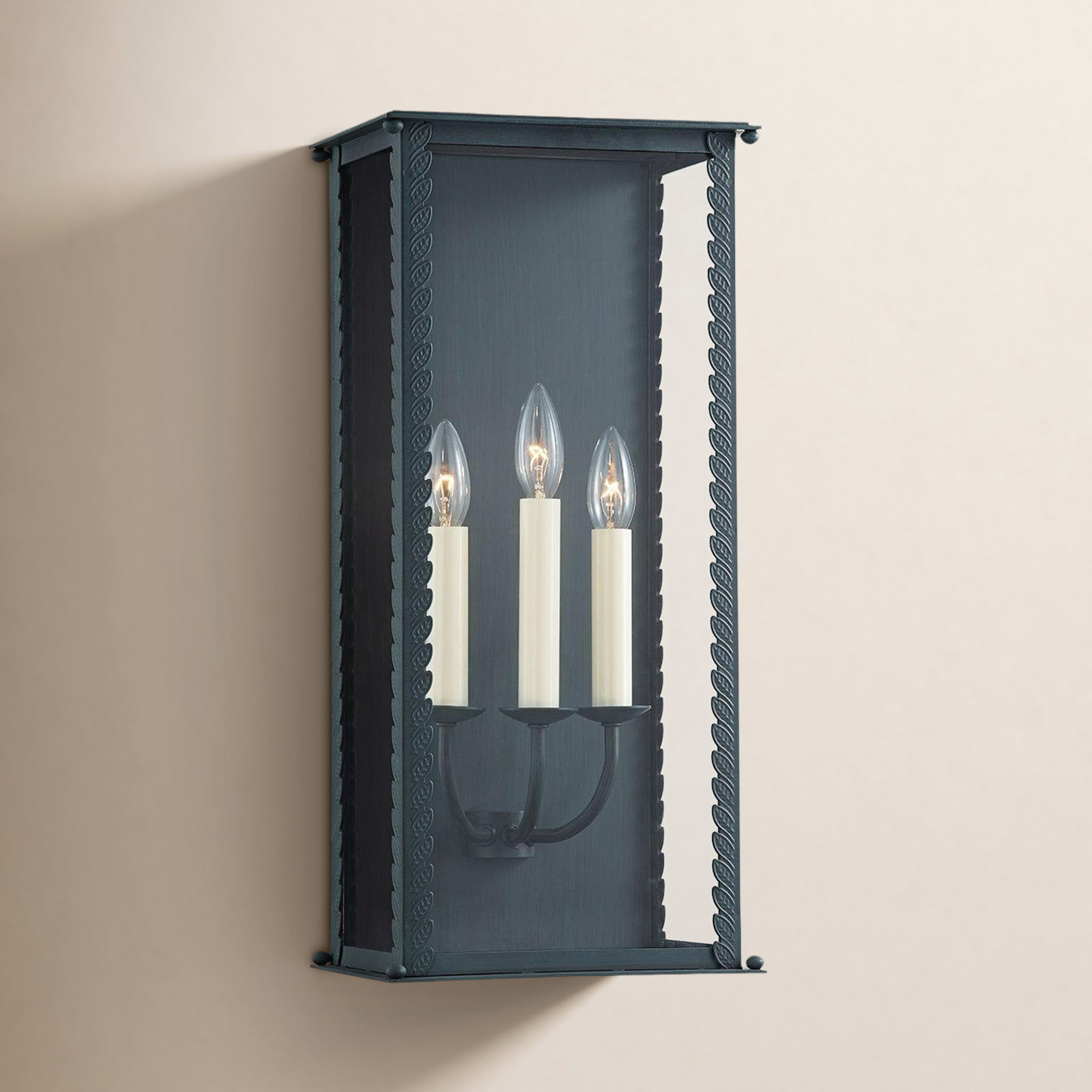 Troy Lighting Outdoor Light, Verdigris, 21.25" H x 9.5" W x 7" D