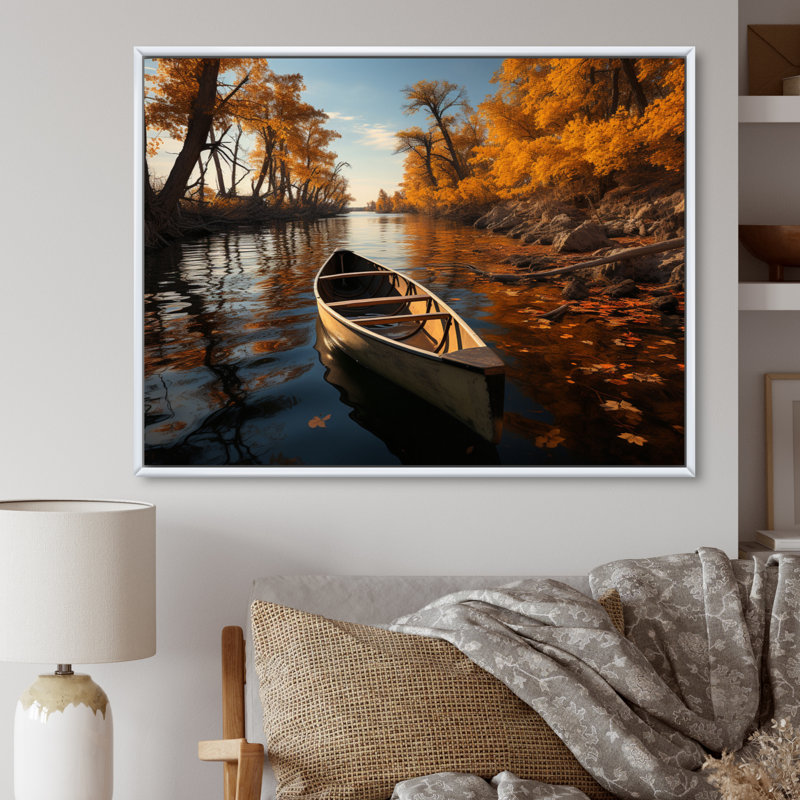 Canada River Rhapsody I sur toile, H 24 po x l 32 po x P 1 po, Cadre flottant blanc