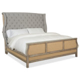 Boheme Upholstered Queen Wingback Bed