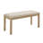 6 Piece Dining Table Set with Bench, Wooden Rectangular Kitchen Table Set with Bench and 4 Upholstered Chairs, U-shaped base