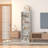 5 Tier Bookshelf, 20 Inches Wide Wooden Storage Shelves,Retro-1875796594