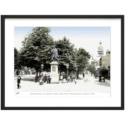 Grantham, St Peter's Hill And The Tollemache Statue 1904 - Single Picture Frame Print