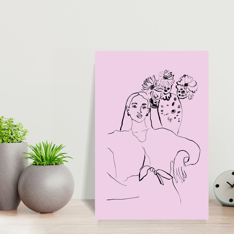 Beate Tubach - Wrapped Canvas Print, 45.72 cm H x 30.48 cm W, Pink