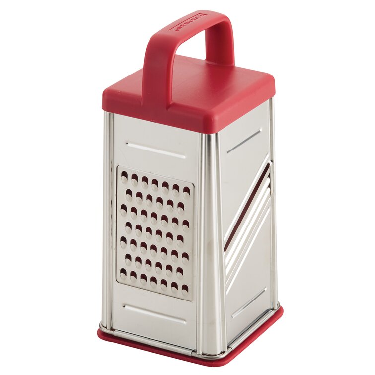KitchenAid Gourmet Stainless Steel Box Grater, Red
