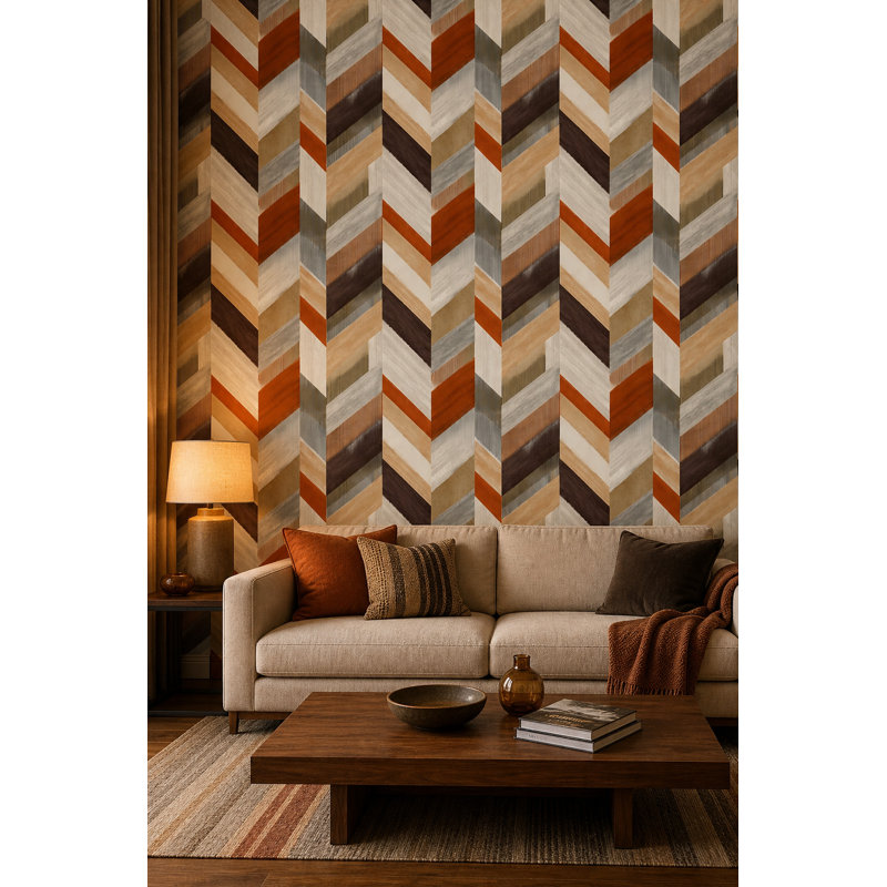Papier peint moderne Mid Century, Peel and Stick