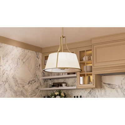 Luminaire suspendu bronze doré à 5 lumières Harte