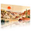 Paysage et nature, paysage désertique avec cactus et lézard, ensemble de 3 impressions sur toile-922847813