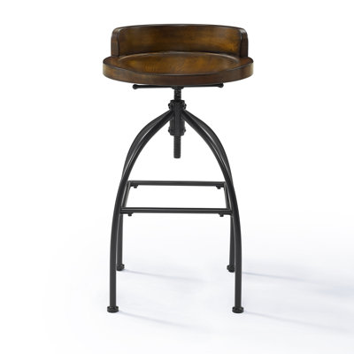 Edison Swivel Adjustable Height Counter Stool with Metal Frame