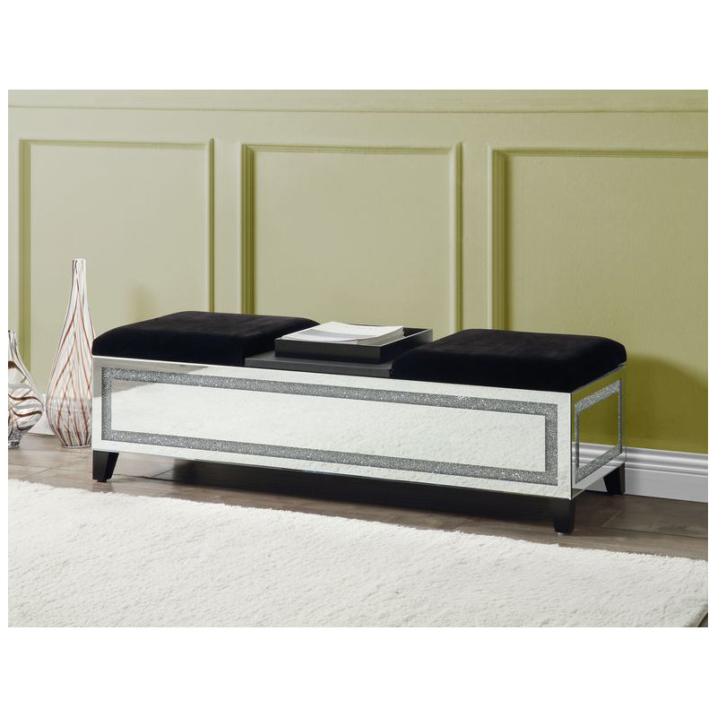 Banc Bryson, miroir et faux diamants
