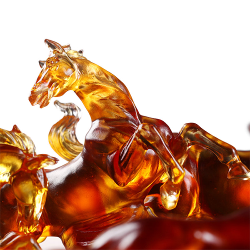 LIULI Crystal, Horse Sculpture | Blaze