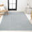Anaceli High-Low Minimalist Angle Geometric Light Blue/Cream Indoor/Outdoor Rug-1664150227