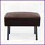 Canapé moderne en L 3 places en polyester brun avec repose-pieds - Confort compact pour les petits salons, les chambres et Appartements-1345327220