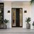 LED Hardwired Matte Black Ourdoor Wall Light