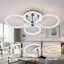 Modern 4-ring Dimmable Integrated Led Flush Mount Ceiling Light With Remote Control-851399715