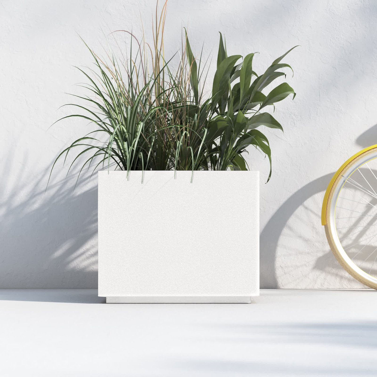 Gita 23" Planter Box, White