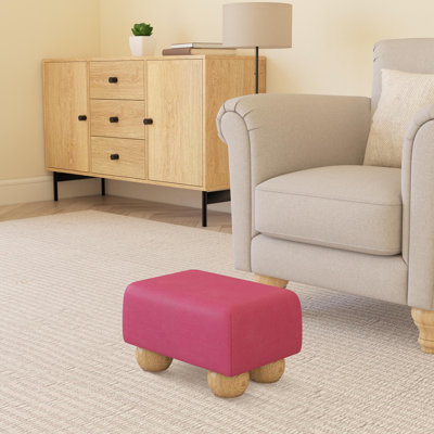 Beong Feather Faux Leather - Mahogany Wood Bun Feet