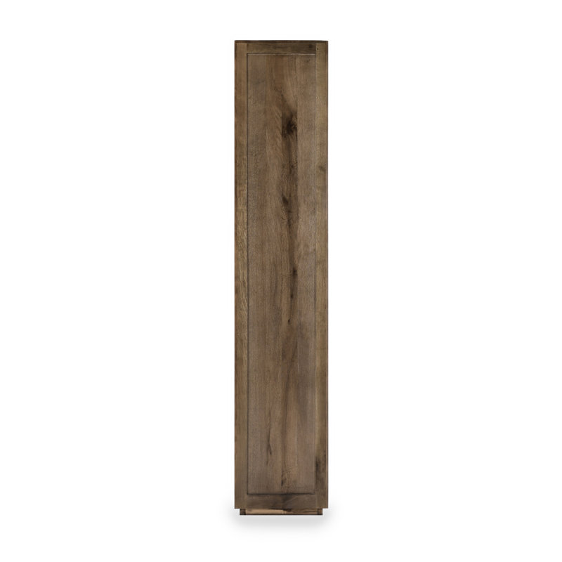 Bradley Tall Oak Wood  Cabinet In Brown, Brown