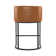 27" H Counter Height Bar Stools Set Of 2, Modern Barrel Counter Stools With Backrest And Arms, Metal Frames, Linen Fabric Upholstered Accent Barstools For Kitchen Island