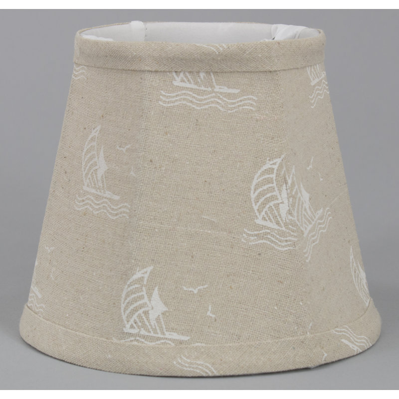 Abat-jour empire en coton beige
