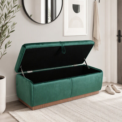 Velvet Upholstered Bench