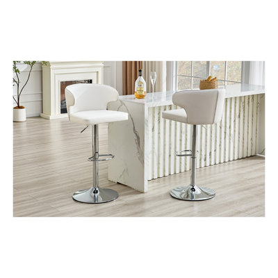 Ensemble de 2 tabourets de bar pivotants réglables Modern