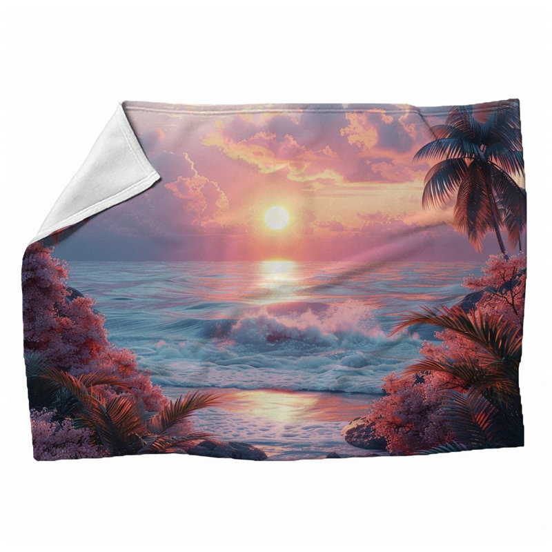 Trendy Floral Plush Throw Blanket, 50" x 60"