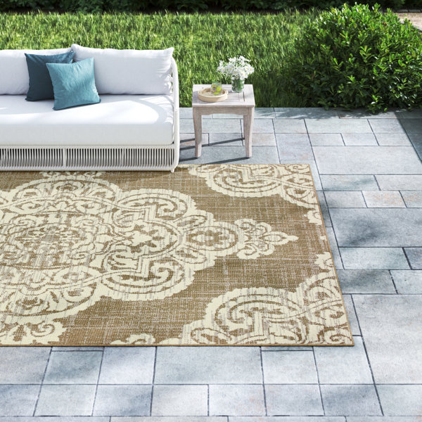 Canora Grey Junor Oriental Tan Indoor / Outdoor Area Rug & Reviews ...