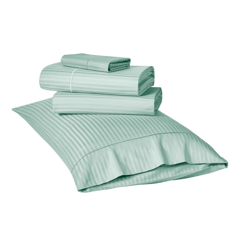 Ensemble de draps 100% coton égyptien Bibb Home, Vert, Double