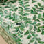 Plateau de mosaïque en nacre avec motif de feuilles vertes, plateau de service décoratif