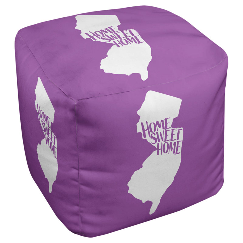 Repose-pieds cube new jersey home, Violet